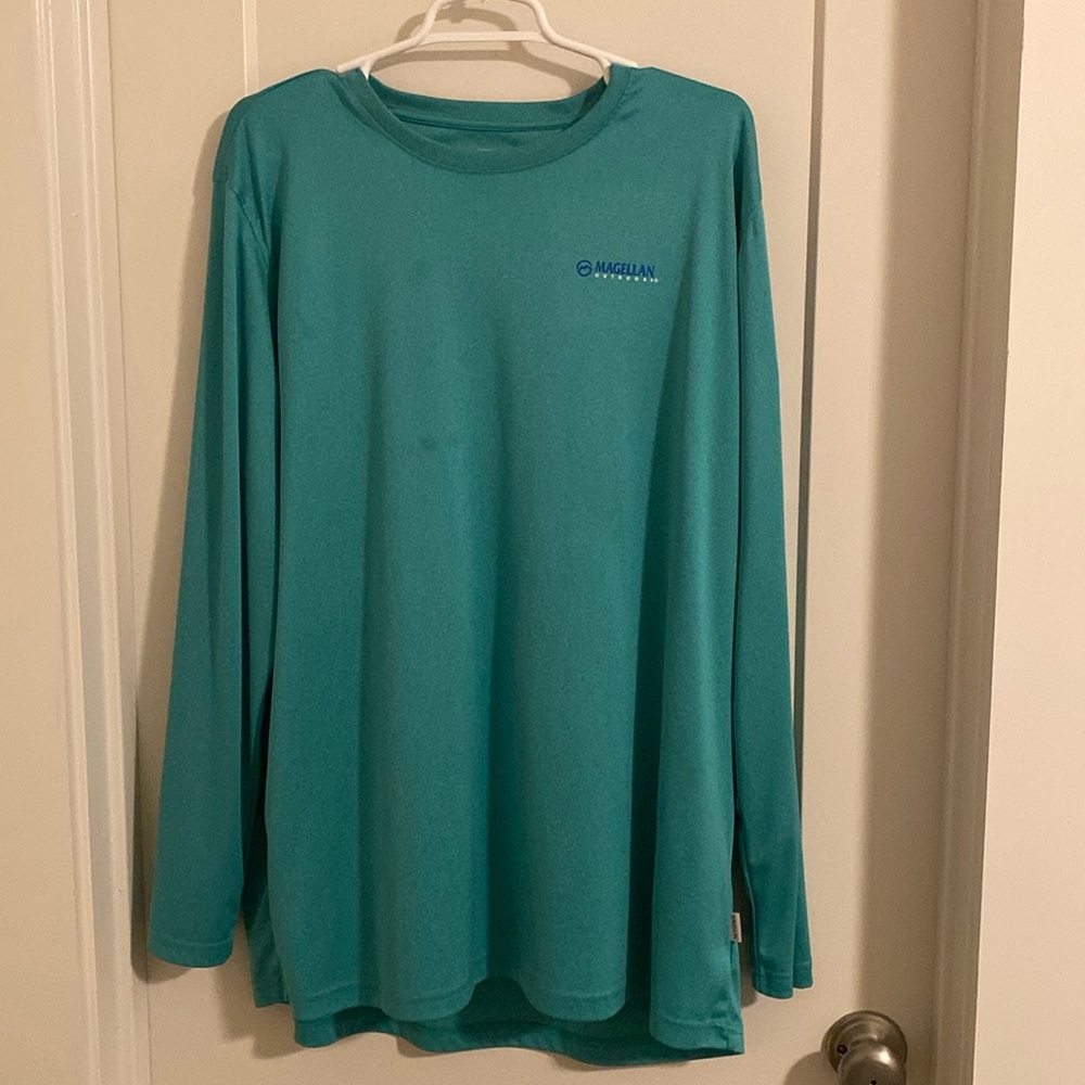 Magellan Outdoor Moisture-Wicking XXL Boyfriend Fit Womens Long Sleeve Shirt